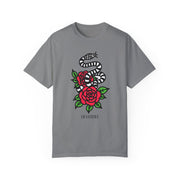 Devotree Snake & Roses Unisex Garment-Dyed T-Shirt
