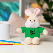 Cute Stuffed Animal with 'Love You' Tee - Perfect Gift for Kids and Beloved Ones
