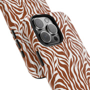 Stylish Zebra Print Tough Phone Case - Durable Protection & Trendy Design