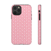 Pink Heart Pattern Tough iPhone Case - Durable Protection for Sweethearts