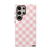 Stylish Pink Plaid Samsung Galaxy Tough Case for Smartphones