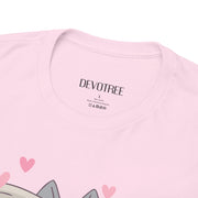 Cute Cat with Newspaper Unisex Heavy Cotton Tee - Fun and Cozy for Cat Lovers