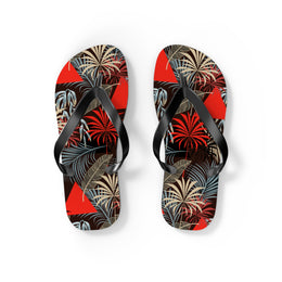 Tropical Print Flip Flops - Summer Vibes Sandals for Beach Lovers