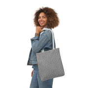 Stylish Black and White Houndstooth Canvas Tote Bag