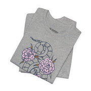 Floral Snake Unisex Jersey Tee - Stylish Graphic T-Shirt for Nature Lovers