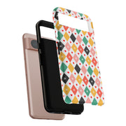 Colorful Diamond Pattern Google Pixel Phone Case - Tough Cases