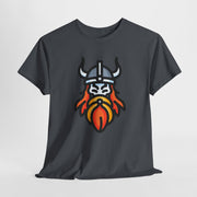 Viking Warrior Unisex Heavy Cotton Tee - Bold Graphic Tee for Norse Mythology Fans