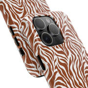 Stylish Zebra Print Tough Phone Case - Durable Protection & Trendy Design