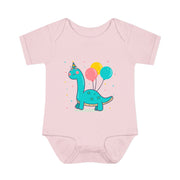 Cute Dinosaur Birthday Bodysuit for Infants - Fun Baby Clothes with Balloons