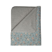 Cozy Fleece Sherpa Blanket with Floral Pattern - Perfect for Home Decor and Gifting