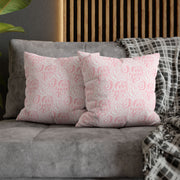 Inspirational Love Pillowcase - Soft Spun Polyester Square Cushion with Heart Design