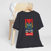 Merge Graphic Unisex Tee - Edgy Skull & Dragon Design