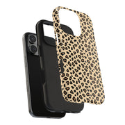 Leopard Print Tough Phone Case - Stylish Protection for Your Device