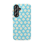 Floral Tough Samsung Galaxy Phone Case - Daisy Design for Summer Vibes