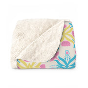 Cozy Floral Sherpa Fleece Blanket - Perfect for Home Decor & Gifts