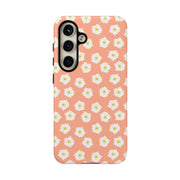 Daisy Pattern Tough Samsung Galaxy Phone Case - Floral Design for Stylish Protection