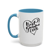 Best Grandma Ever Accent Coffee Mug - Perfect Gift for Mother's Day and Grandparent Celebrations