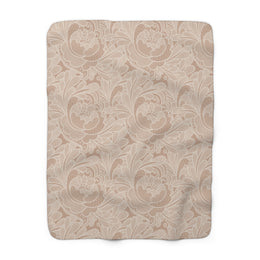 Cozy Floral Sherpa Fleece Blanket - Perfect for Home Decor & Gifting