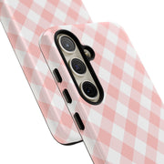 Stylish Pink Plaid Samsung Galaxy Tough Case for Smartphones