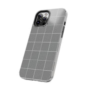 Chic Houndstooth Tough Phone Case - Stylish and Durable Protection