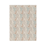 Elegant Floral Velveteen Microfiber Blanket for Cozy Living