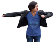 Tropical V-Neck Tee, Relaxed Beach Style Shirt, Summer Fashion Top, Vacation Must-Have, Nature Lover Tee, Unisex Casual Wear