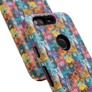 Colorful Cat Google Pixel Phone Case - Tough Cases for Pet Lovers