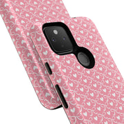 Pink Heart Pattern Tough Google Pixel Phone Case - Cute and Durable Protection