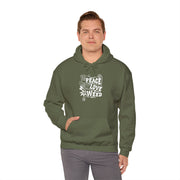 Peace Love Weed Unisex Hoodie - Cozy Cannabis Sweatshirt for Relaxed Vibes