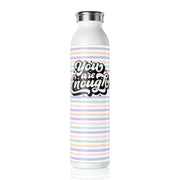 Motivational Slim Water Bottle - 'You Are Enough' - Inspiring Colorful Design