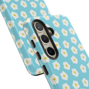 Floral Tough Samsung Galaxy Phone Case - Daisy Design for Summer Vibes