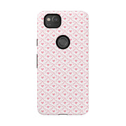 Pink Heart Pattern Google Pixel Tough Case - Stylish and Durable Phone Cover