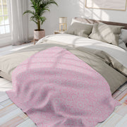 Cozy Pink Floral Arctic Fleece Blanket for Warmth and Comfort