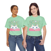 Whimsical Cat Reading Unisex Tee - Perfect for Cat Lovers & Bookworms