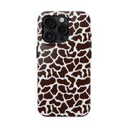 Giraffe Print Tough Phone Case - Stylish & Durable Protection for Animal Lovers