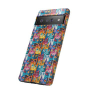 Colorful Cat Google Pixel Phone Case - Tough Cases for Pet Lovers