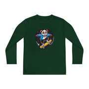 Youth Skateboarding Panda Long Sleeve Tee - Fun and Sporty Design for Active Kids