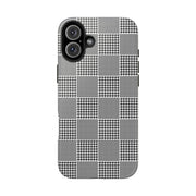 Chic Houndstooth Tough Phone Case - Stylish and Durable Protection