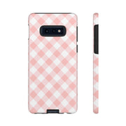 Stylish Pink Plaid Samsung Galaxy Tough Case for Smartphones