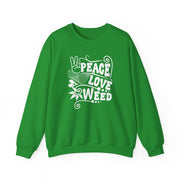 Peace Love Weed Unisex Crewneck Sweatshirt