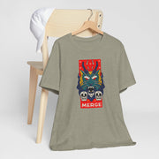 Merge Graphic Unisex Jersey Tee - Bold Skull & Dragon Design