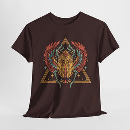 Bohemian Graphic Unisex Heavy Cotton Tee – Vintage Beetle Design