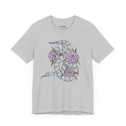 Floral Snake Unisex Jersey Tee - Stylish Graphic T-Shirt for Nature Lovers