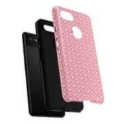 Pink Heart Pattern Tough Google Pixel Phone Case - Cute and Durable Protection
