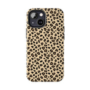 Leopard Print Tough Phone Case - Stylish Protection for Your Device