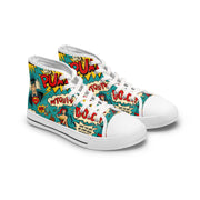 Comic Book Women's High Top Sneakers - Superhero Style Footwear