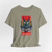 Merge Graphic Unisex Jersey Tee - Bold Skull & Dragon Design