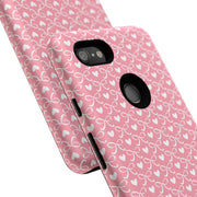 Pink Heart Pattern Tough Google Pixel Phone Case - Cute and Durable Protection