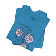 Floral Snake Unisex Jersey Tee - Vibrant Graphic T-Shirt