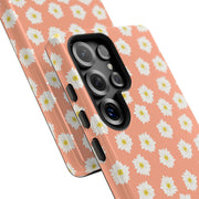 Daisy Pattern Tough Samsung Galaxy Phone Case - Floral Design for Stylish Protection